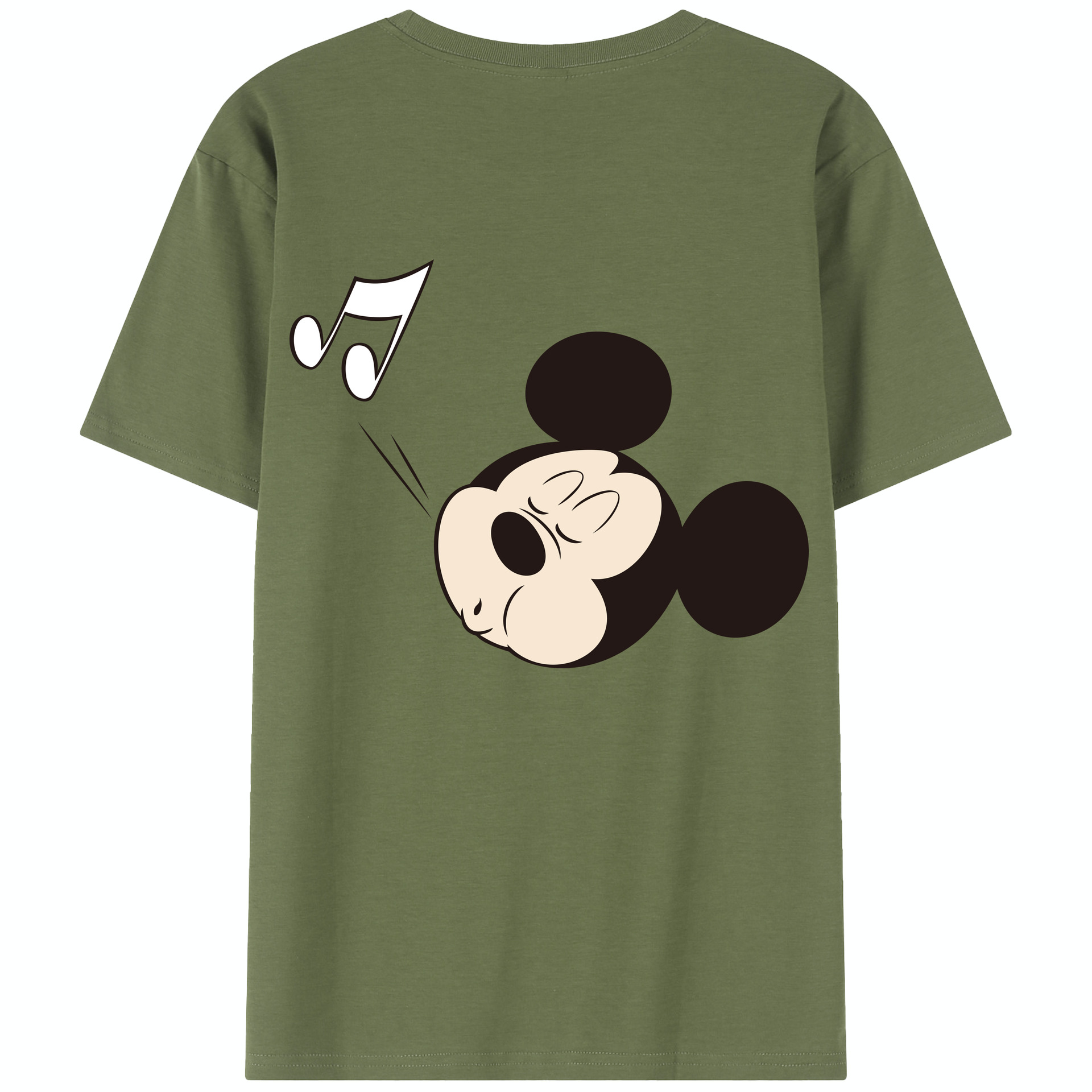 （画像用） ミッキーマウス Mickey Mouse 綿100％半袖Tシャツ（背面プリント）